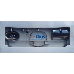 Kit para baño acero inoxidable 5 piezas Clius