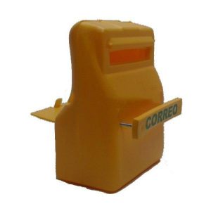 Buzón plástico para cartas amarillo nacional