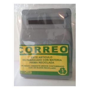 Buzón plástico para cartas gris nacional