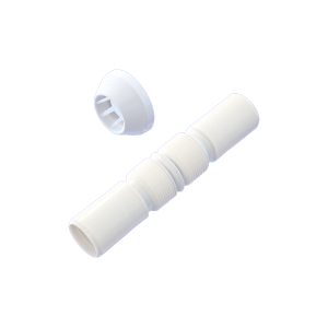 Tubo sifonado con canopla para inodoro Fere
