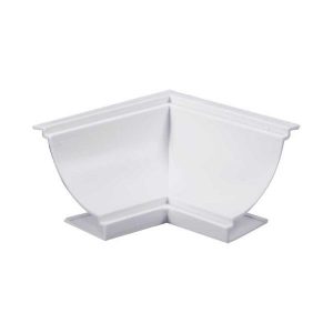 Esquinero int. PVC p/media caña standard blanco nieve Plastilit