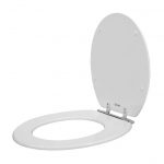Asiento p/ inodoro convencional MDF c/herrajes aluminio blanco Sicmol