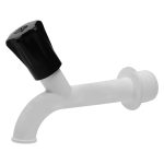 Canilla plástica blanca corta de pared Grap
