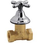Llave de paso H-H metal 1/2" con sombrero volante cruz Clius