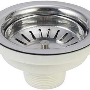 Válvula blanca para cocina c/canasta de metal