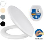 Asiento para inodoro acolchonado plus blanco, gris, negro o beige Metasul