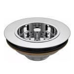 Válvula 3.1/2" americana de metal cromada Clius
