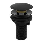 Válvula Tip Top plástica negra botón entero 7/8" Luconi