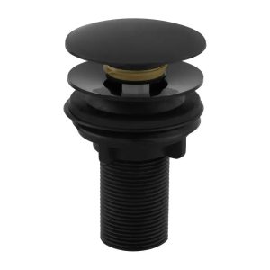 Válvula Tip Top plástica negra botón entero 7/8" Luconi